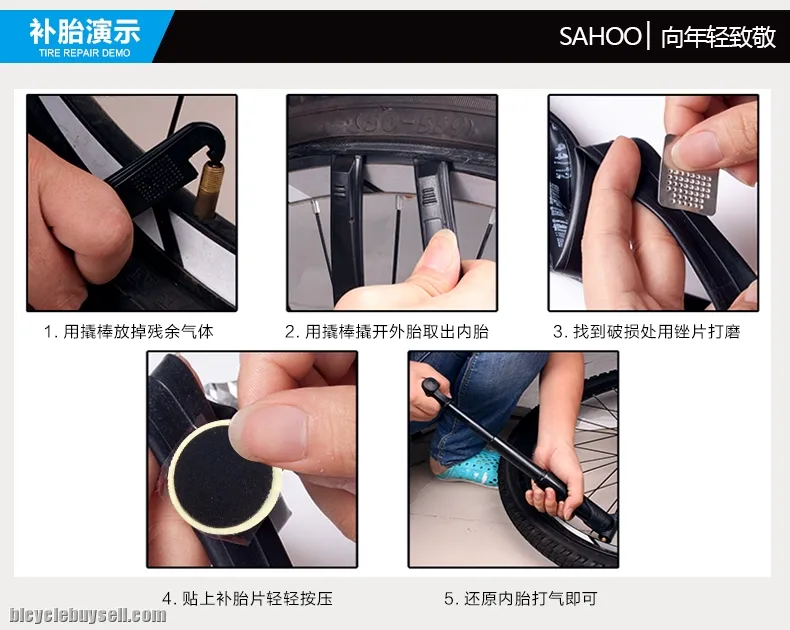 SAHOO Bicycle Repair Tool Set Kit with Saddle Bag