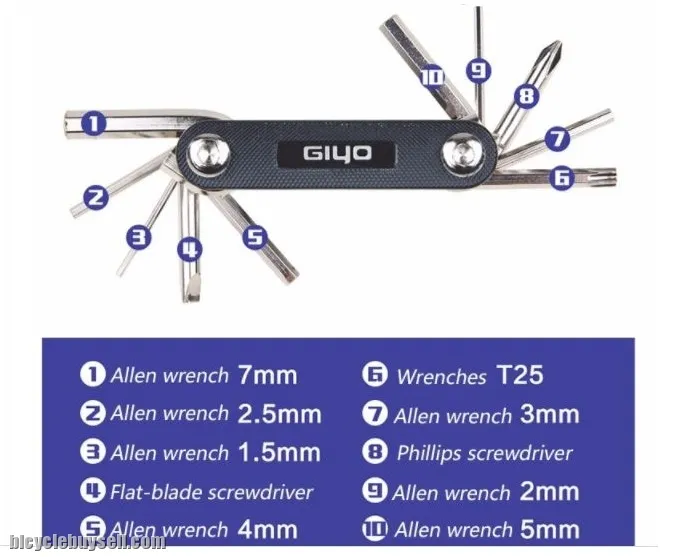[Giyo] Bicycle Repair Kit + Air Pressure Pump Set (BIG)