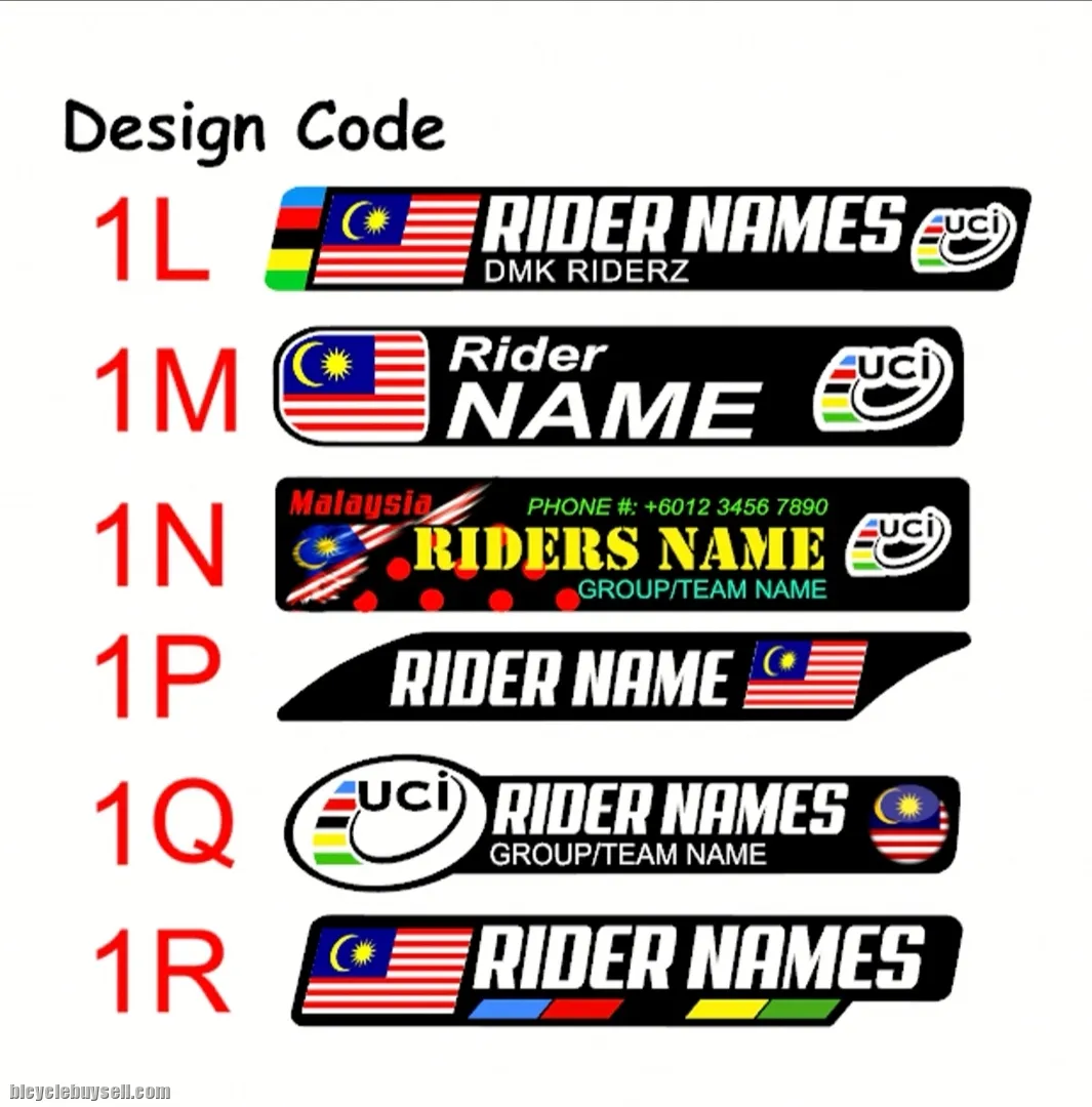 RM5 Sticker Nametag Many Design! Custom Made Name Tag Decal Sticker For Your Choice