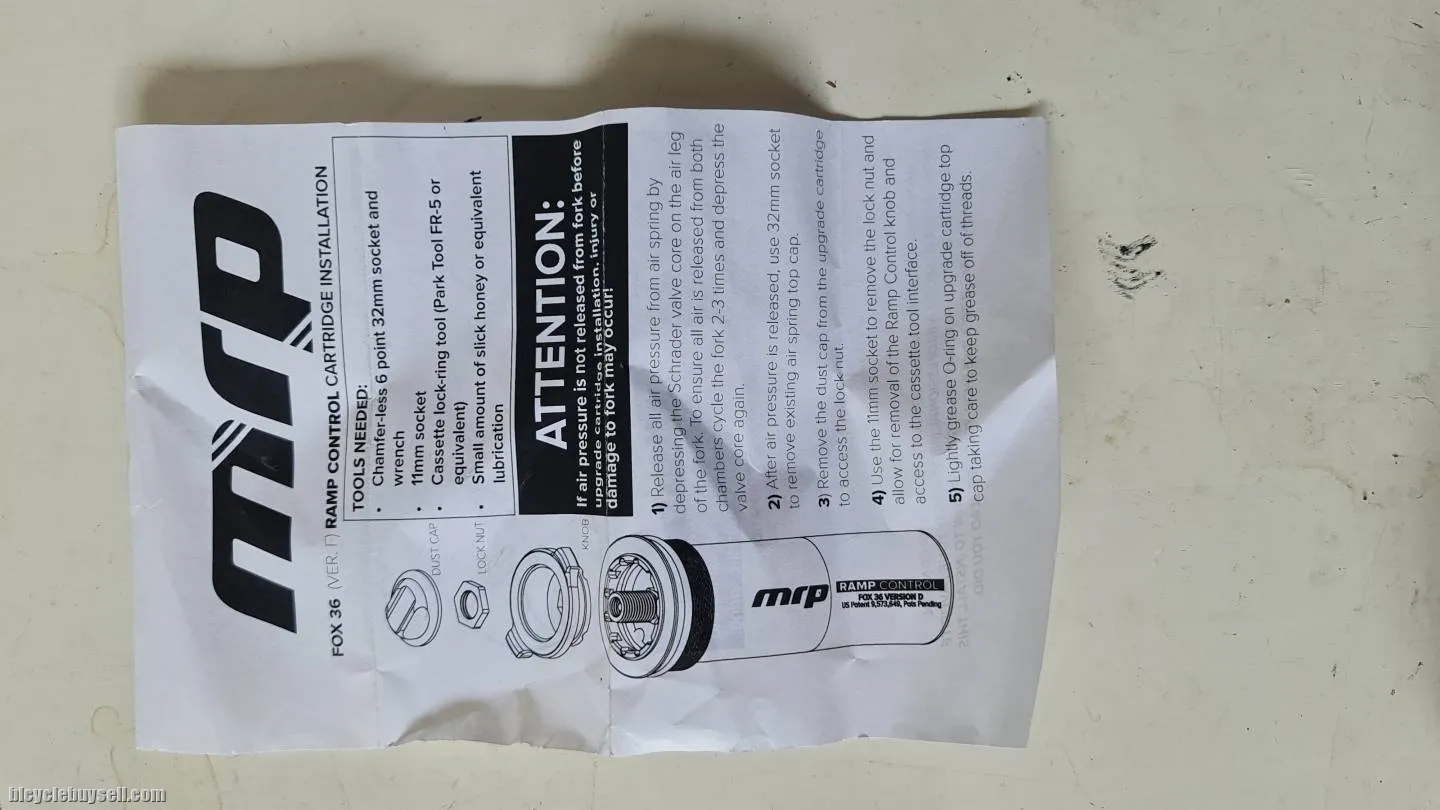 Used MRP Ramp Control for Fox 36 Model F (2018-2020)