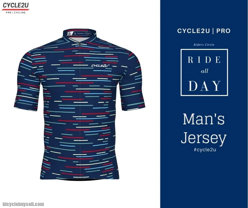CYCLE2U Ride All Day Man's Shorts Sleeve Cycling Jersey