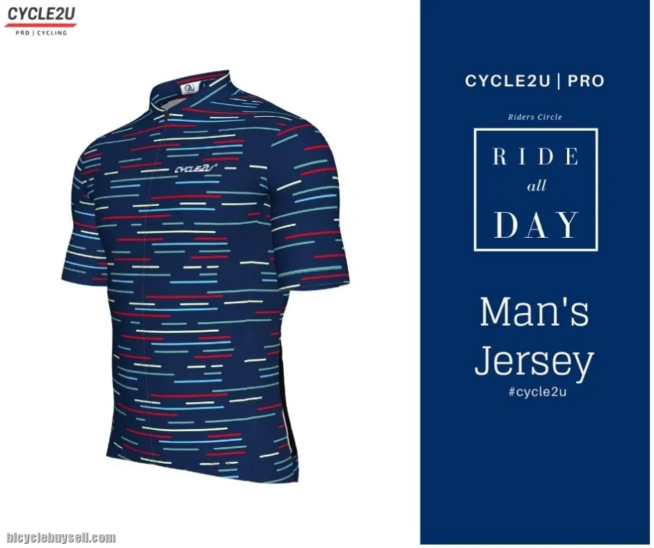 CYCLE2U Ride All Day Man's Shorts Sleeve Cycling Jersey