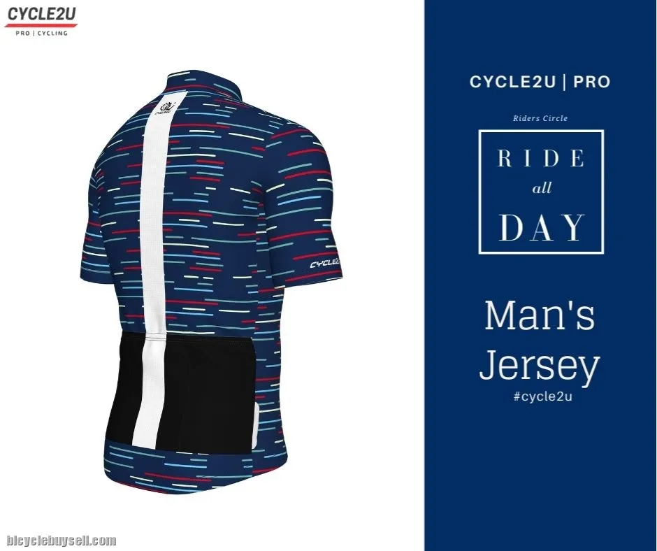 CYCLE2U Ride All Day Man's Shorts Sleeve Cycling Jersey
