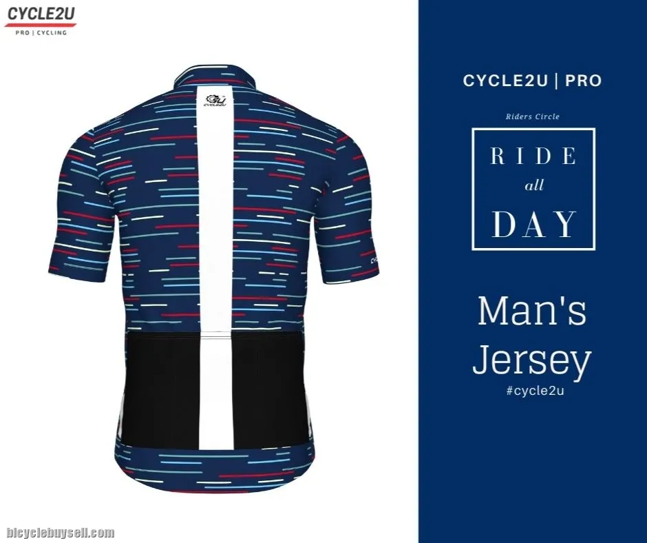 CYCLE2U Ride All Day Man's Shorts Sleeve Cycling Jersey