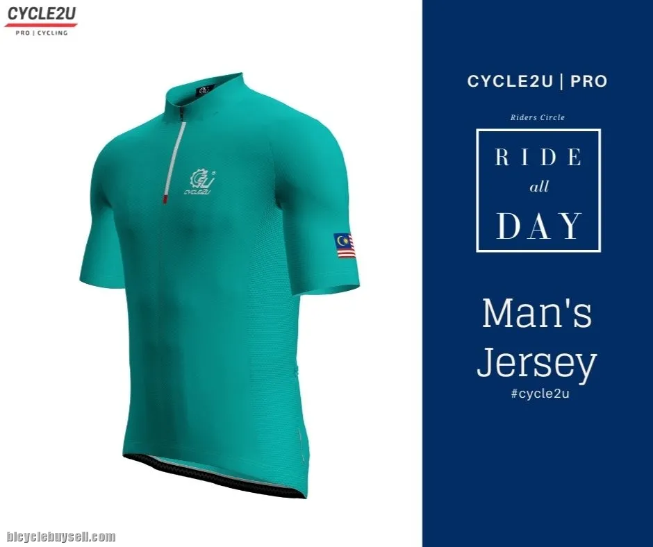 CYCLE2U Ride All Day Man's Shorts Sleeve Cycling Jersey