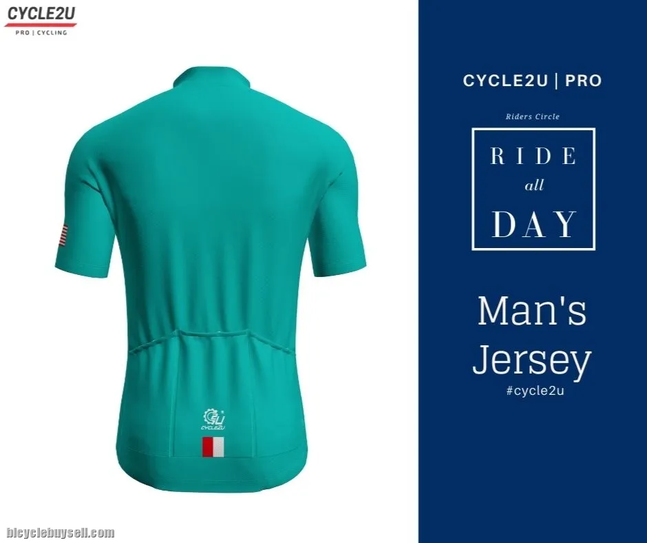 CYCLE2U Ride All Day Man's Shorts Sleeve Cycling Jersey
