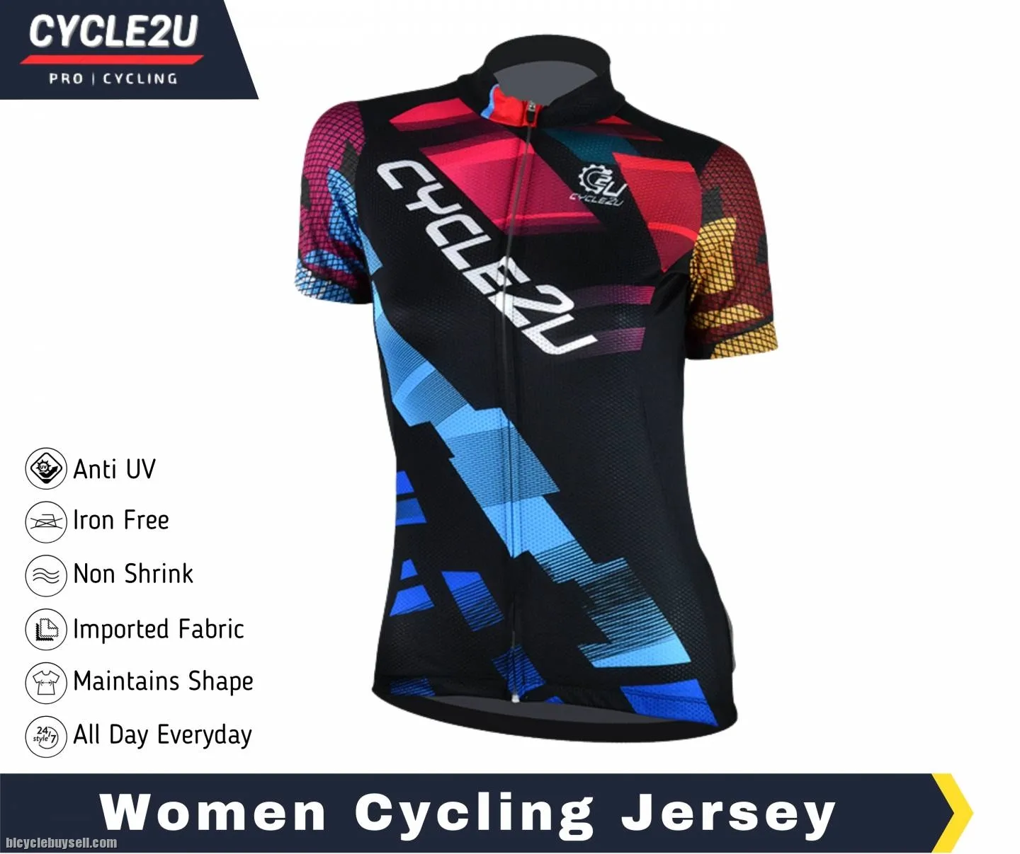 ðŸ”¥Ready StockðŸ”¥CYCLE2U Women Cycling Jersey Women