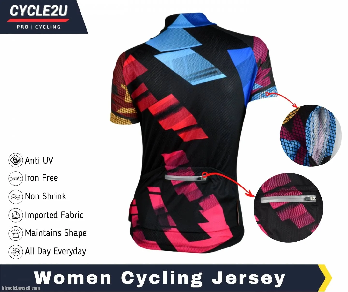 ðŸ”¥Ready StockðŸ”¥CYCLE2U Women Cycling Jersey Women