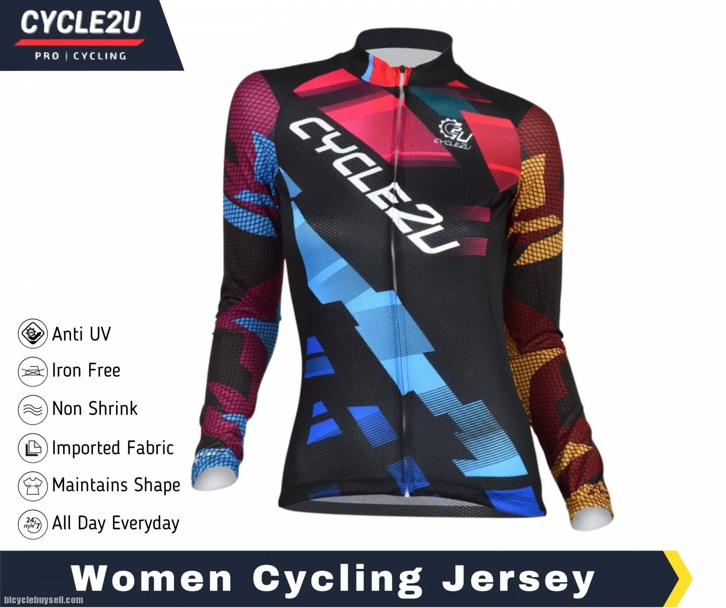 ðŸ”¥Ready StockðŸ”¥CYCLE2U Women Cycling Jersey Women