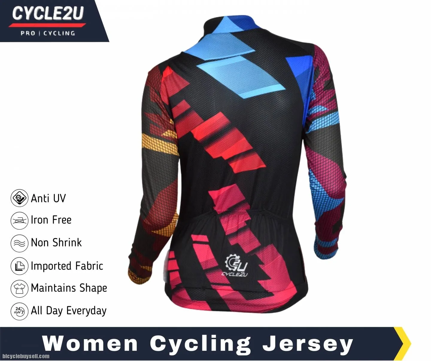 ðŸ”¥Ready StockðŸ”¥CYCLE2U Women Cycling Jersey Women