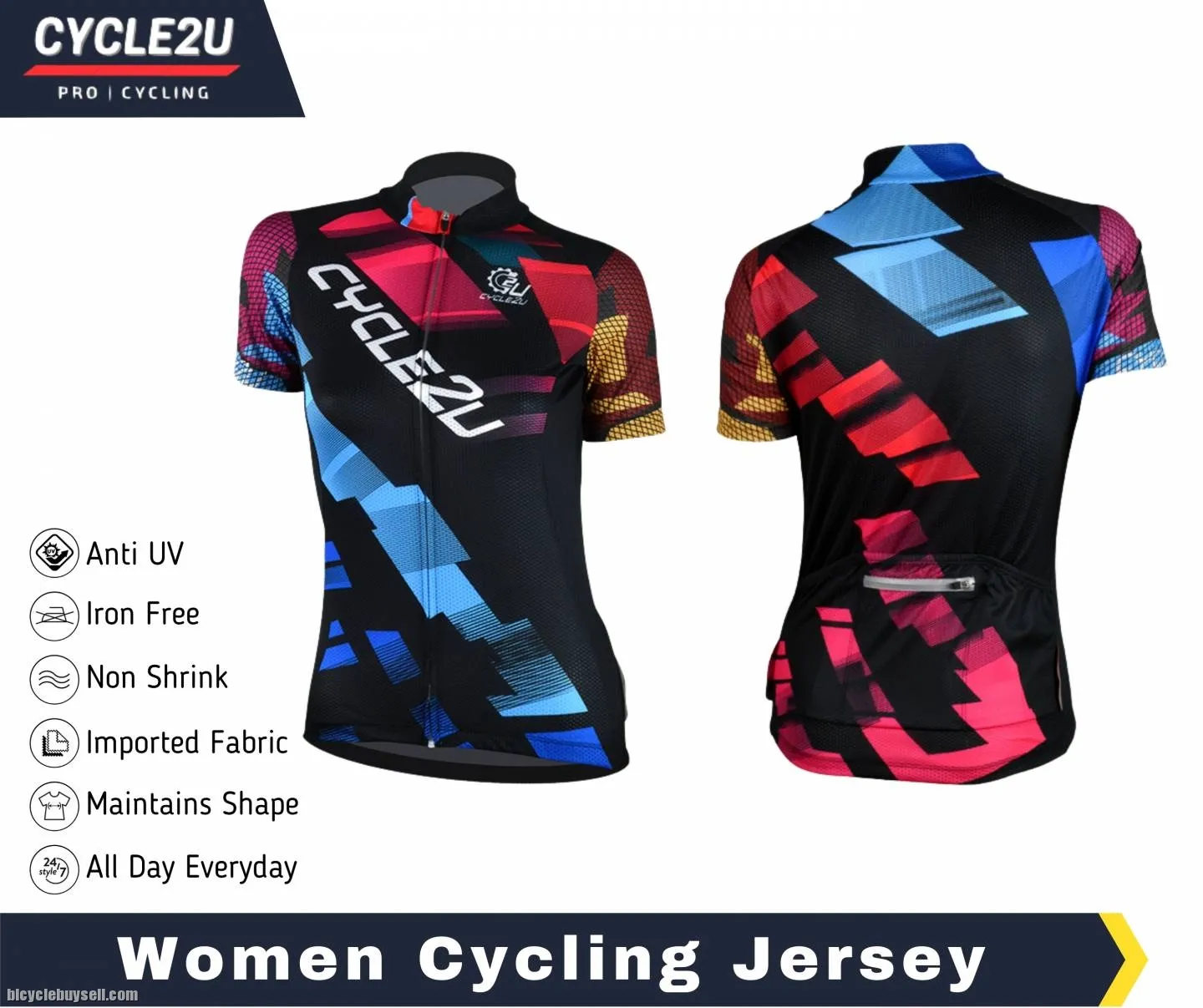 ðŸ”¥Ready StockðŸ”¥CYCLE2U Women Cycling Jersey Women