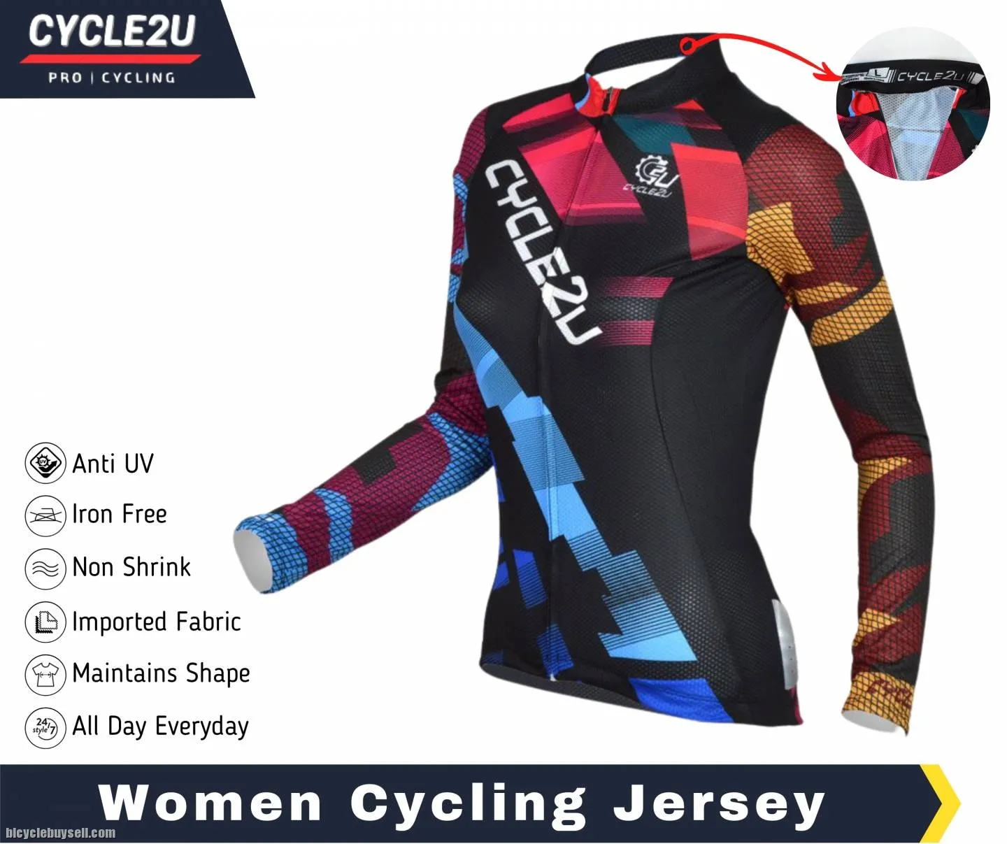 ðŸ”¥Ready StockðŸ”¥CYCLE2U Women Cycling Jersey Women