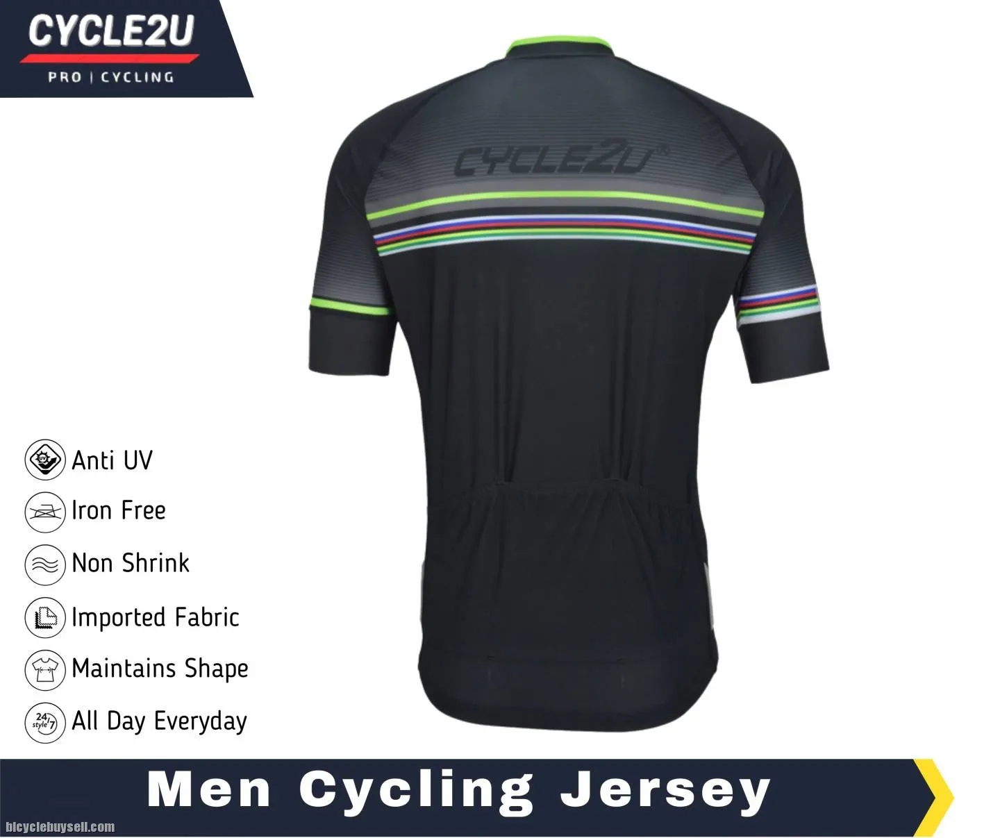 Cycle2u Pro range UCI Cycling short sleeve jersey