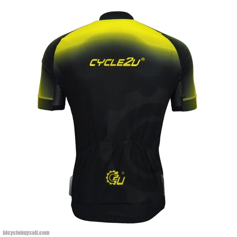 CYCLE2U Professional Man''s Shorts Sleeve Cycling Jersey