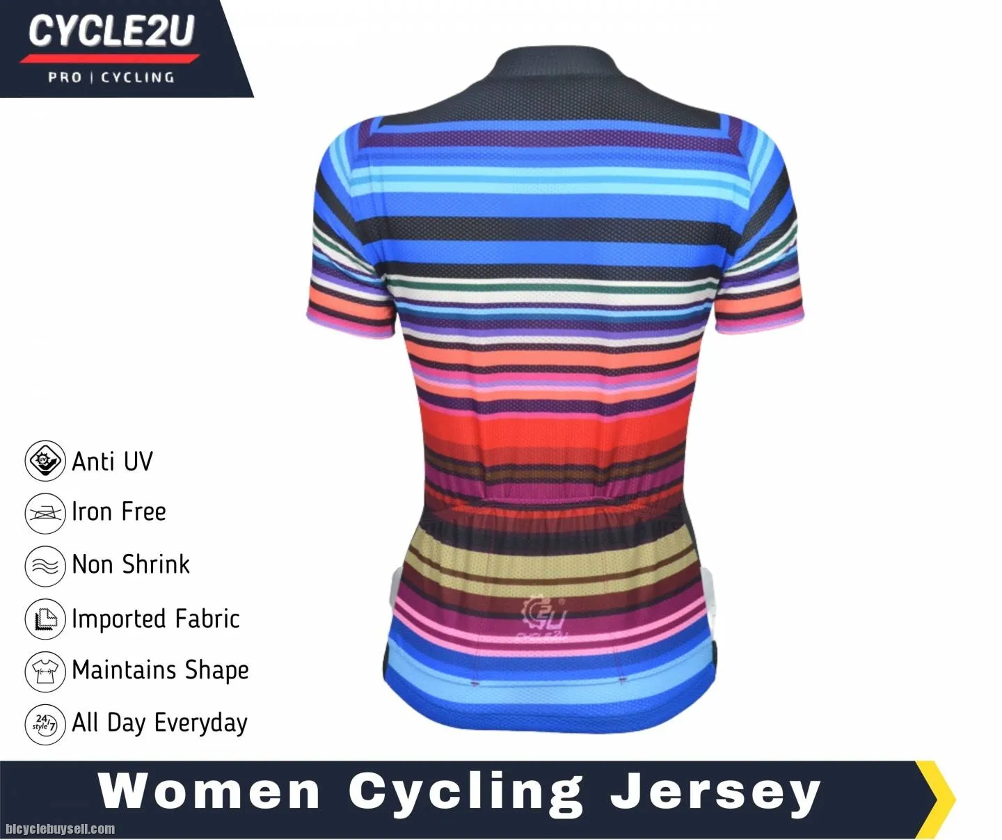 CYCLE2U Lady''s Short Sleeve Cycling Jersey