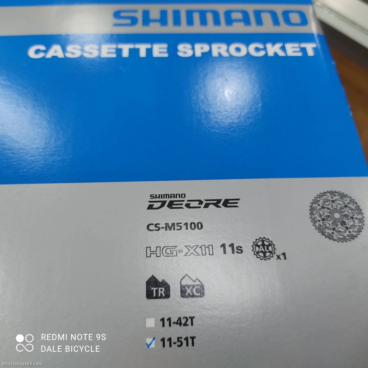 SHIMANO DEORE M5100 11-51T 11 SPEED CASSETTE FOR NORMAL SHIMANO FREE HUBS