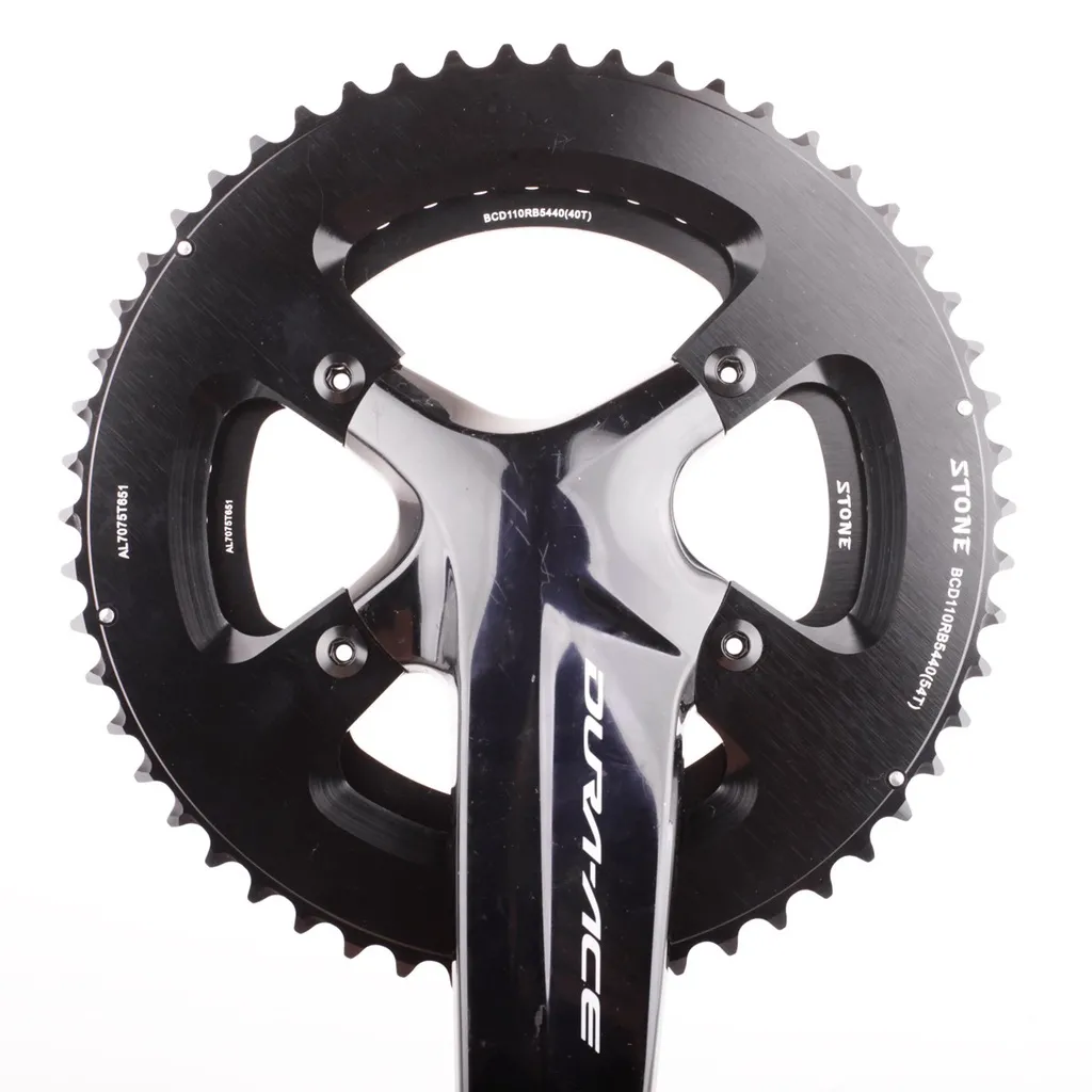 STONE 110bcd Double Chainring for Shimano 105 R7000 R8000 R9100 4700 5800 9000 Road Bike Round