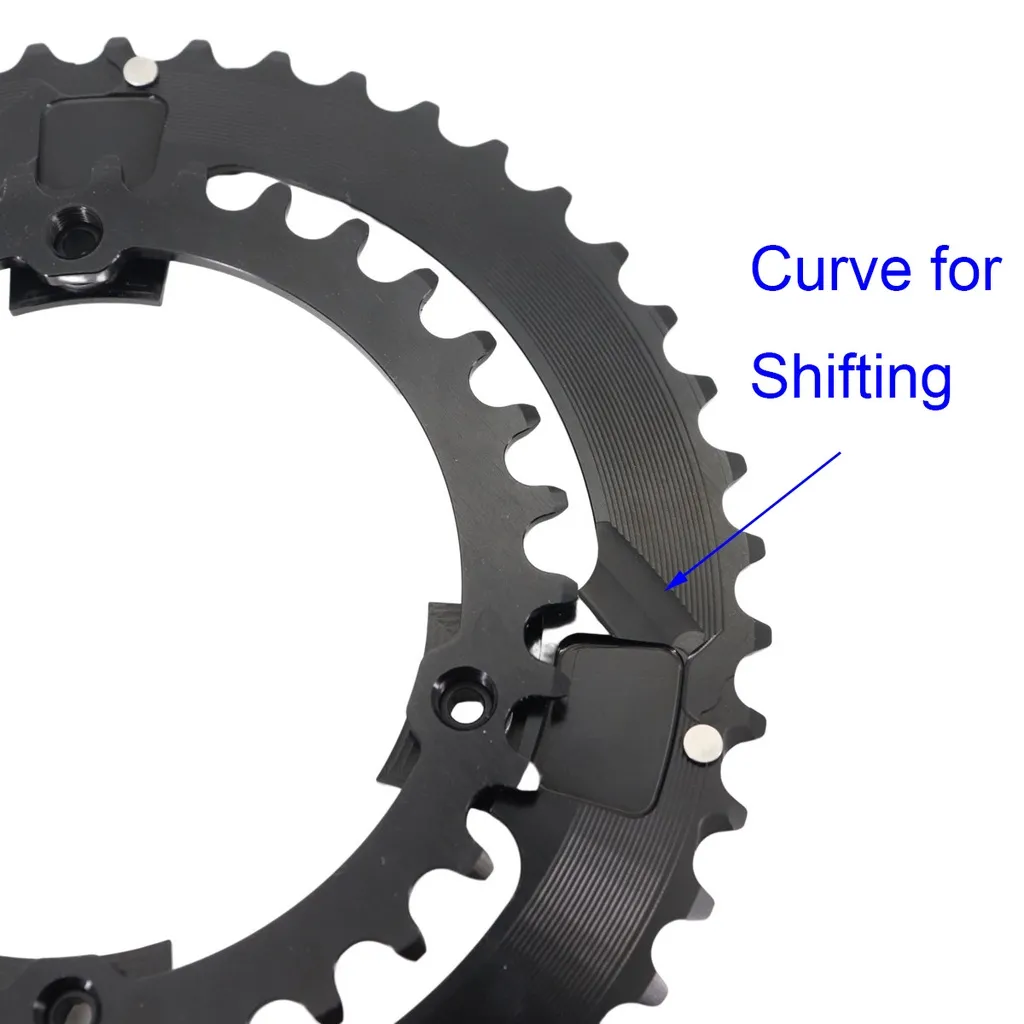 STONE 110bcd Double Chainring for Shimano 105 R7000 R8000 R9100 4700 5800 9000 Road Bike Round