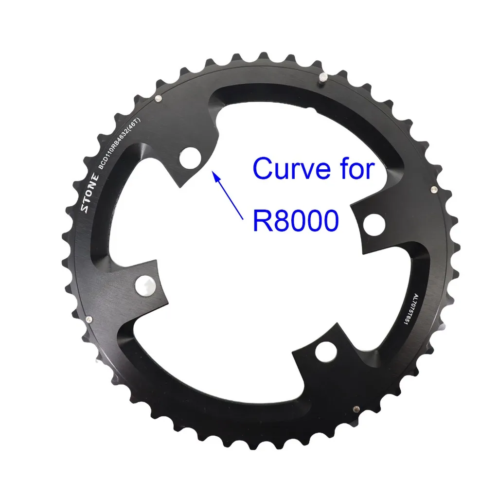 STONE 110bcd Double Chainring for Shimano 105 R7000 R8000 R9100 4700 5800 9000 Road Bike Round