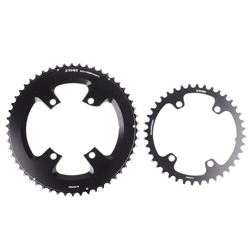 STONE 110bcd Double Chainring for Shimano 105 R7000 R8000 R9100 4700 5800 9000 Road Bike Round