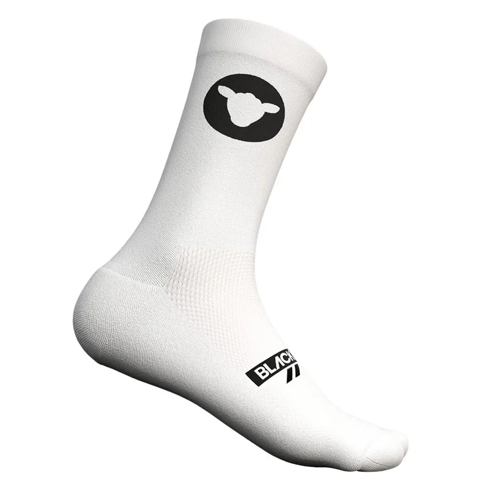 BLACK SHEEP CYCLING ESSENTIAL CREW SOCKS - WHITE AUTHENTIC
