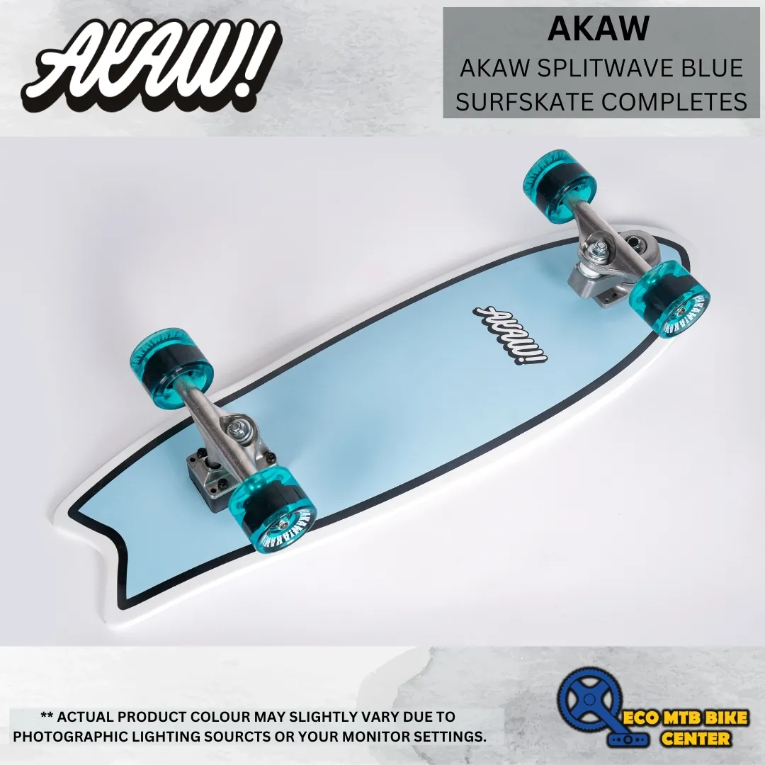 AKAW SPLITWAVE BLUE SURFSKATE COMPLETES