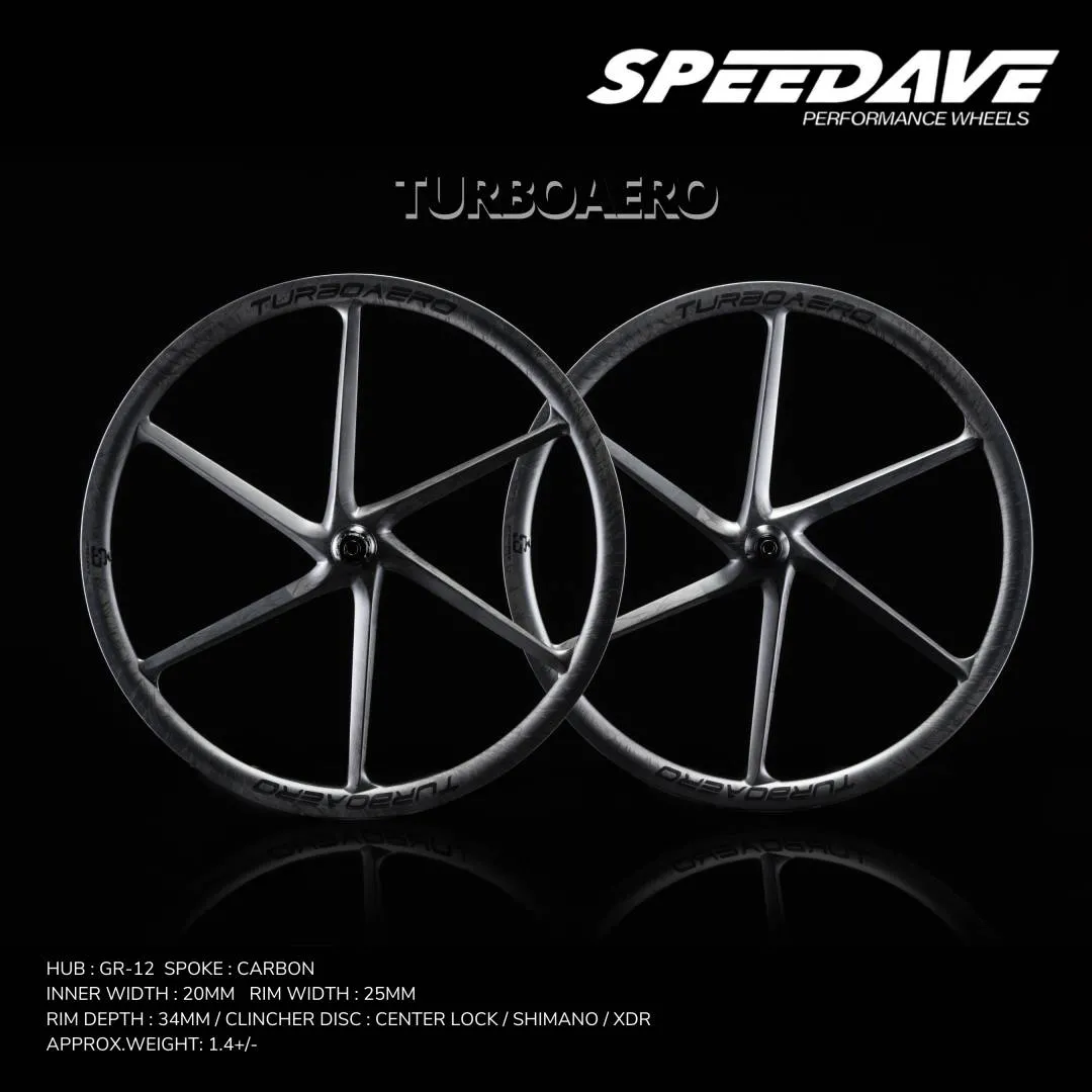 SPEEDAV TURBOAERO SIX SPOKE CARBON WHEELSET