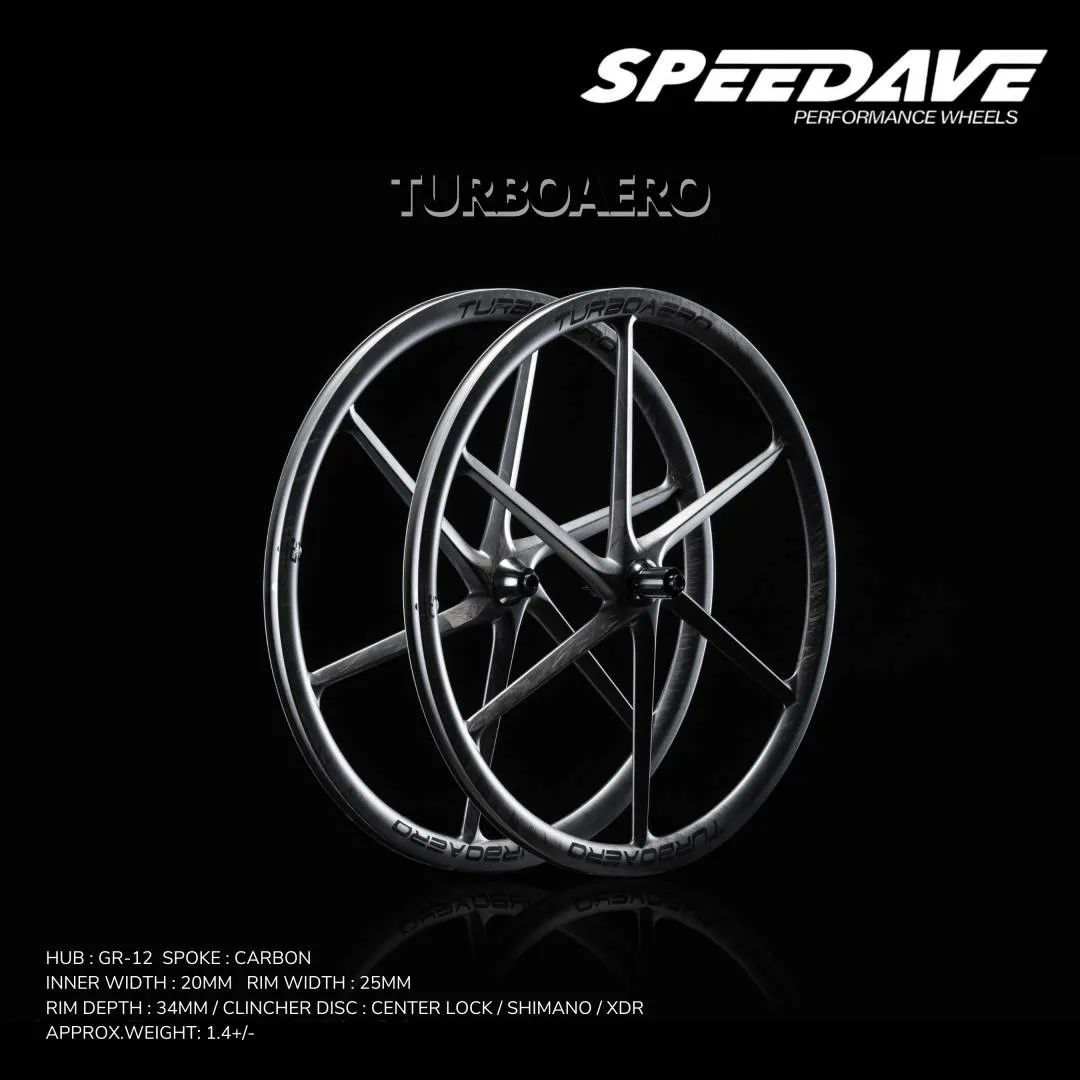 SPEEDAV TURBOAERO SIX SPOKE CARBON WHEELSET