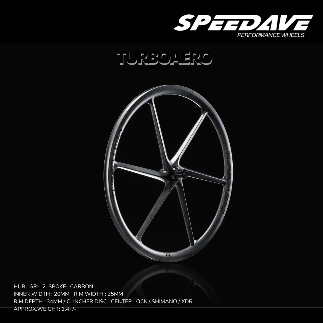 SPEEDAV TURBOAERO SIX SPOKE CARBON WHEELSET
