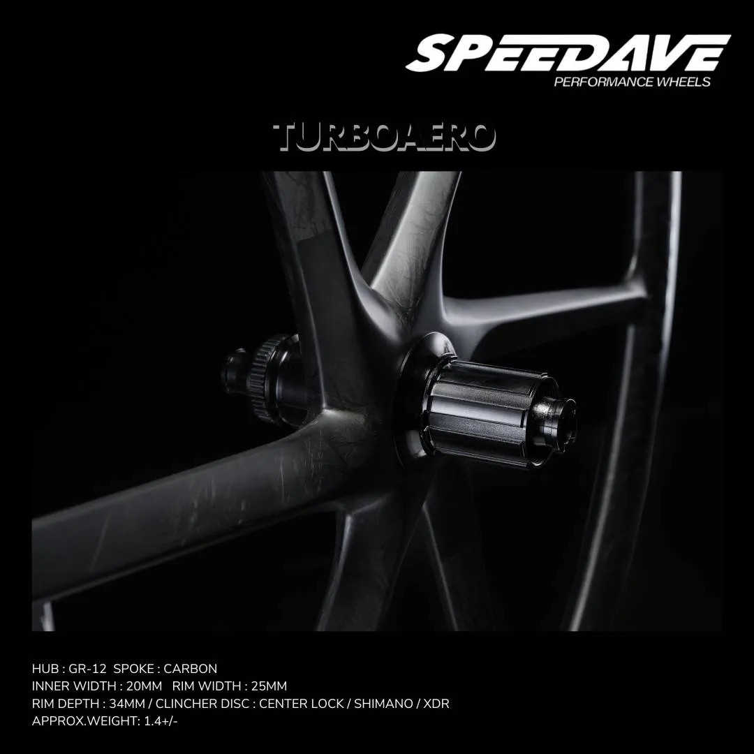 SPEEDAV TURBOAERO SIX SPOKE CARBON WHEELSET