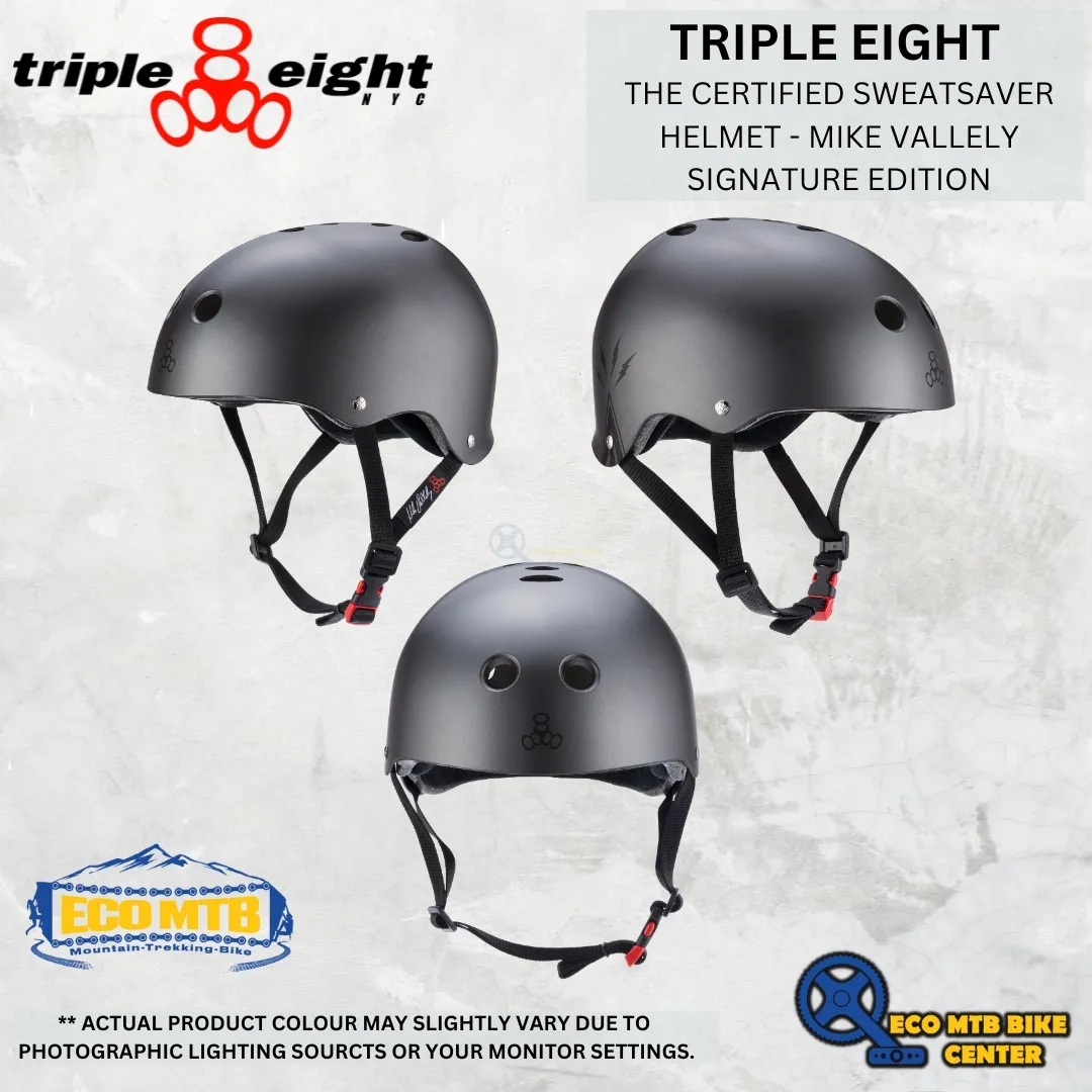 TRIPLE 8 - THE CERTIFIED SWEATSAVER HELMET - MIKE VALLELY SIGNATURE EDITION ( TRIPLE EIGHT )