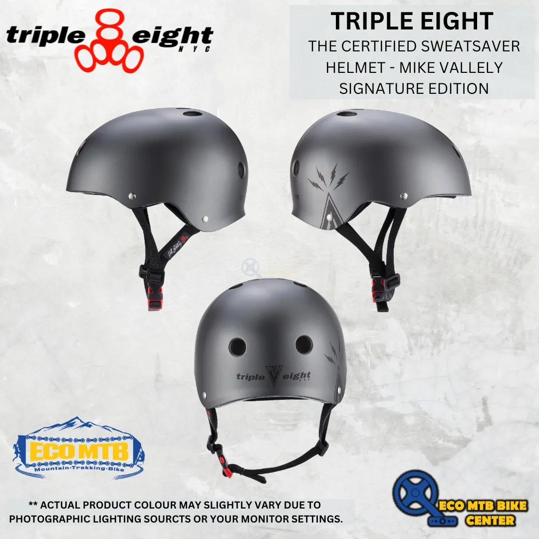 TRIPLE 8 - THE CERTIFIED SWEATSAVER HELMET - MIKE VALLELY SIGNATURE EDITION ( TRIPLE EIGHT )