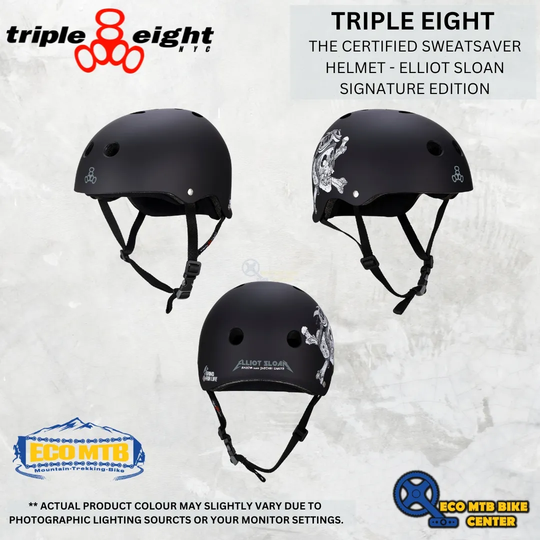 TRIPLE 8 - THE CERTIFIED SWEATSAVER HELMET - ELLIOT SLOAN SIGNATURE EDITION ( TRIPLE EIGHT )