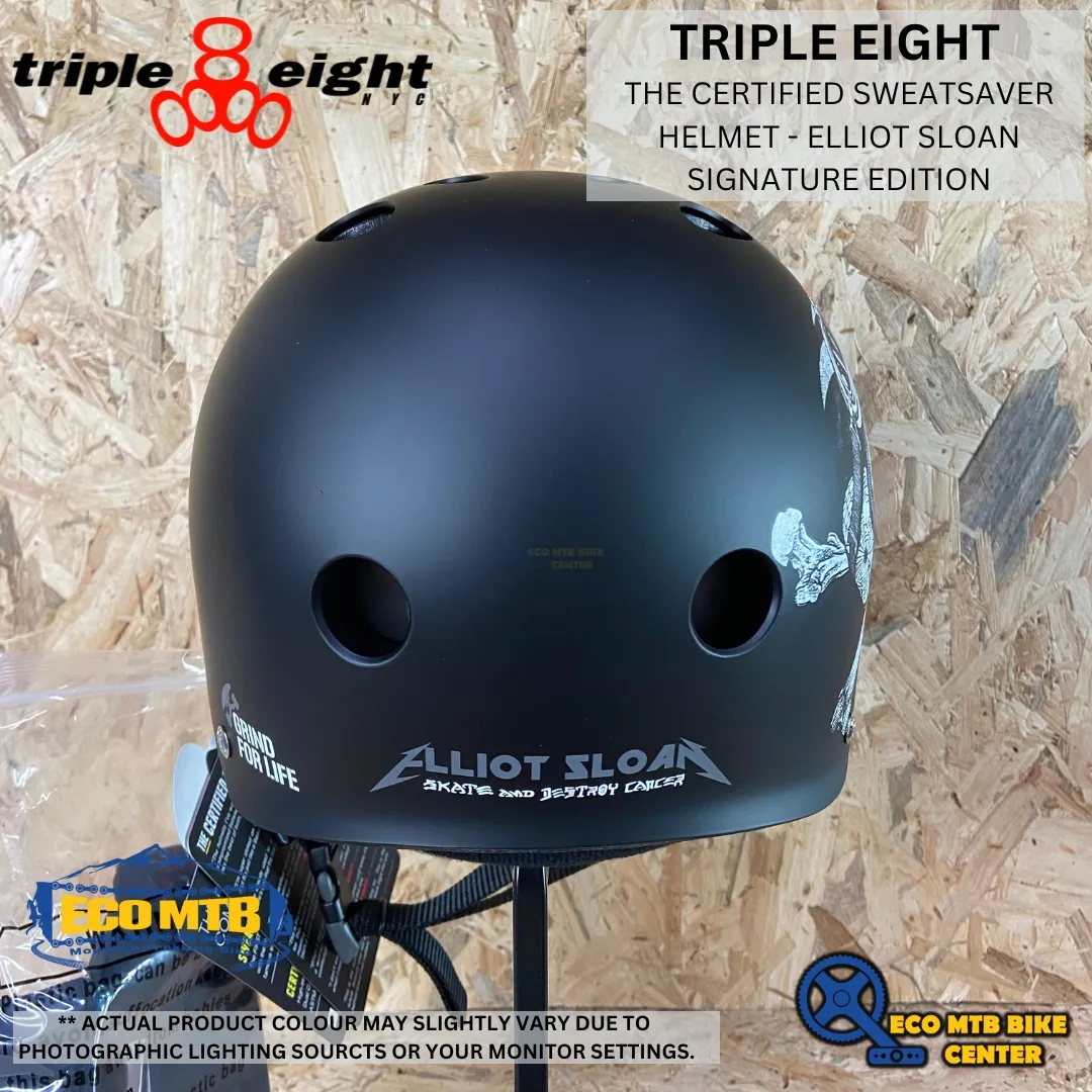 TRIPLE 8 - THE CERTIFIED SWEATSAVER HELMET - ELLIOT SLOAN SIGNATURE EDITION ( TRIPLE EIGHT )