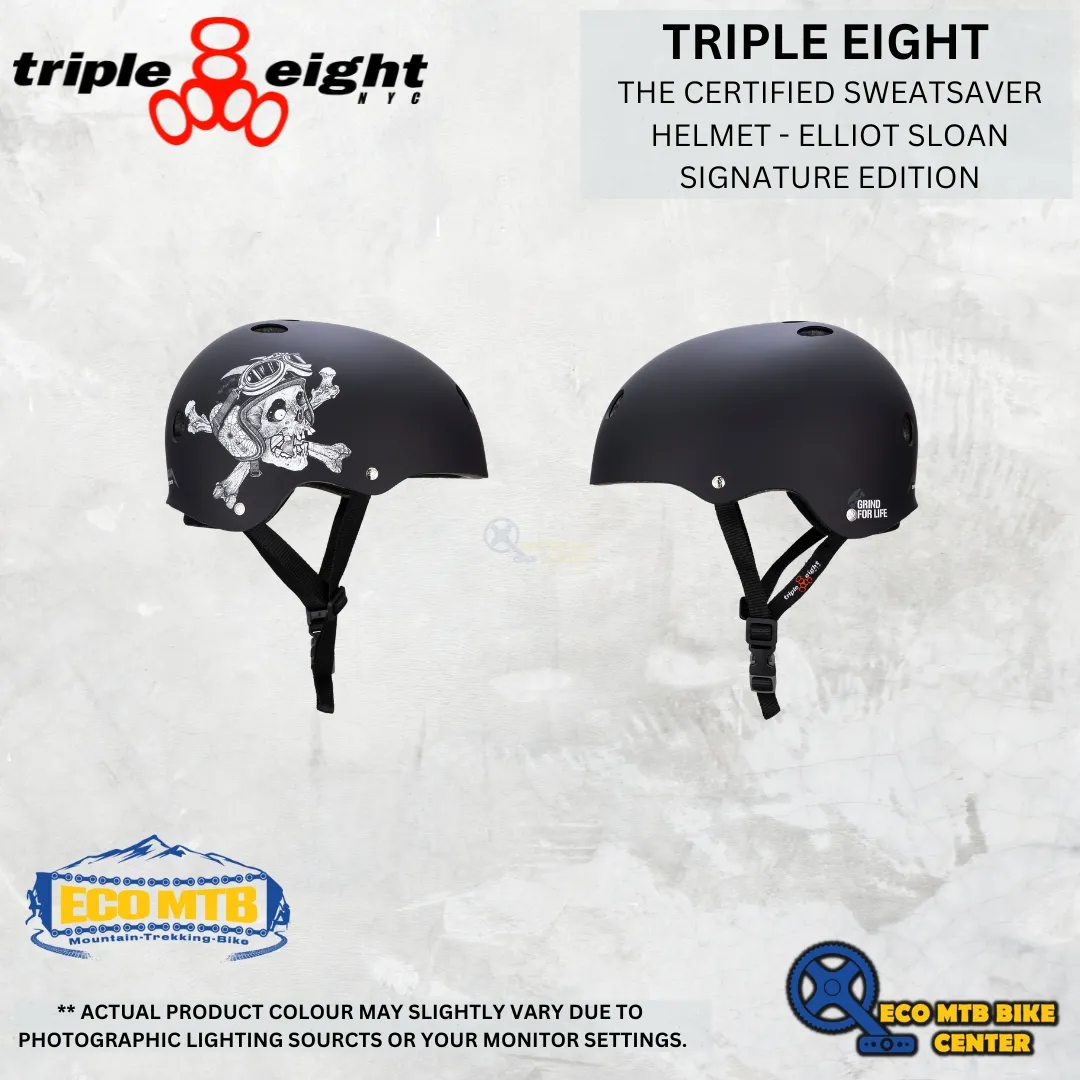 TRIPLE 8 - THE CERTIFIED SWEATSAVER HELMET - ELLIOT SLOAN SIGNATURE EDITION ( TRIPLE EIGHT )