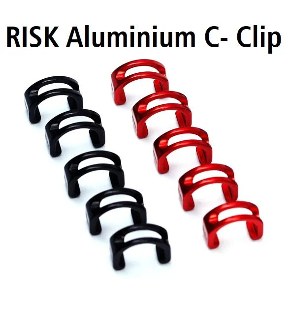RISK 5pcs MTB RB Housing Cable C Clip Bicycle Shifter Brake Clip Jagwire Housing Aluminium C Clip