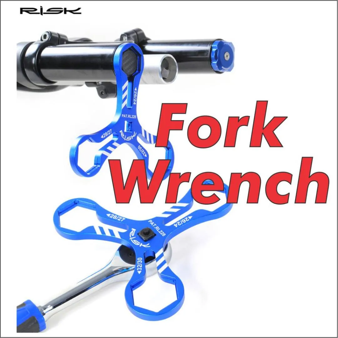 Basikal Fork Wrench Tools Aluminum 6 in 1 Bicycle Fork Cap Spanner  Repair tool for 24 / 26 / 27 / 2