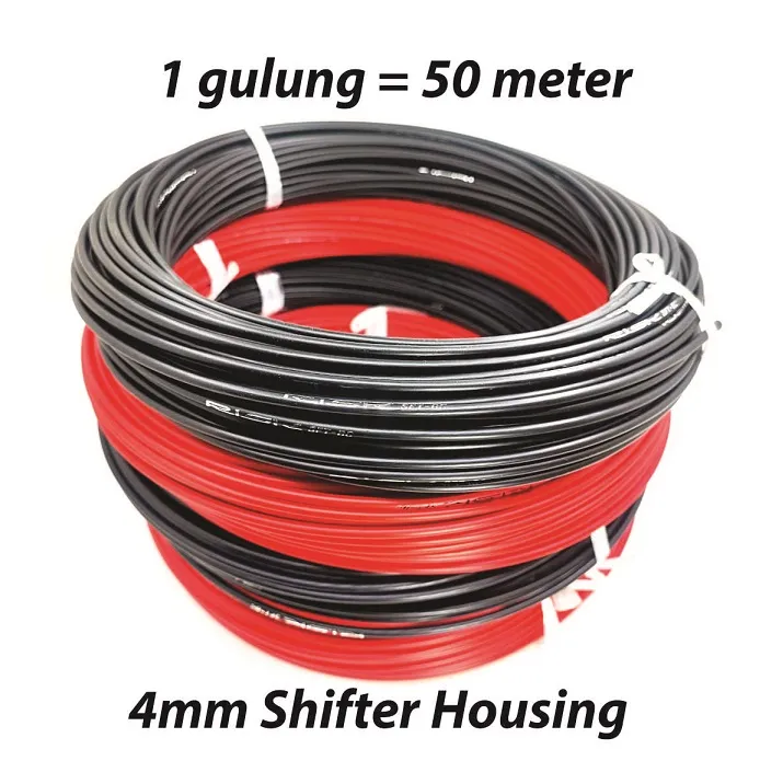 Bicycle Shifter Cable Housing RISK 1 Roll 50 meters Jagwire Cycling Shifter Housing Black Red Colour