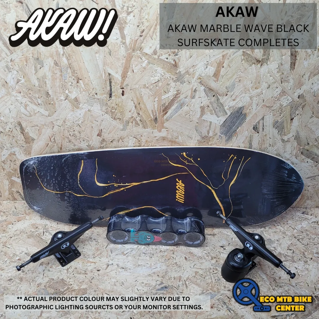 AKAW MARBLE WAVE BLACK SURFSKATE COMPLETES