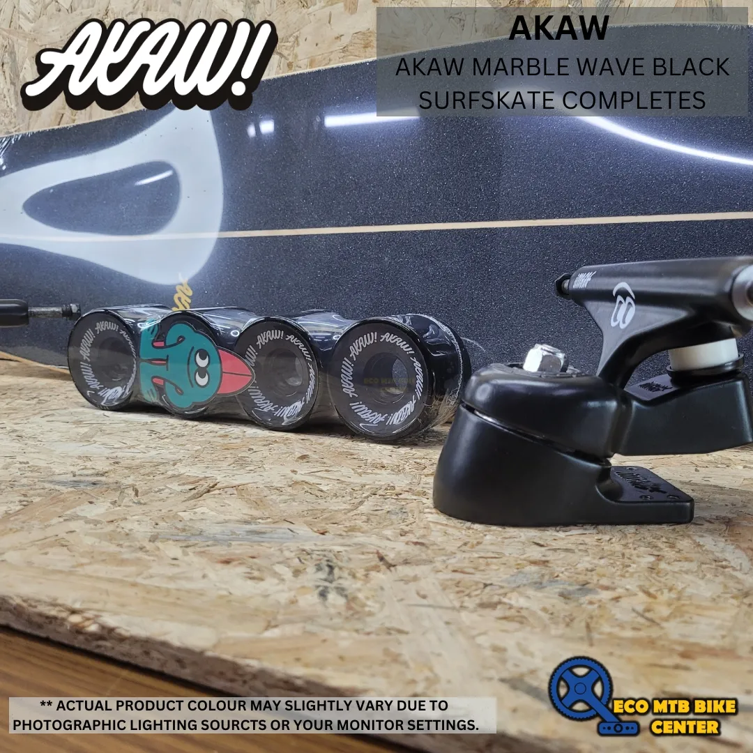 AKAW MARBLE WAVE BLACK SURFSKATE COMPLETES