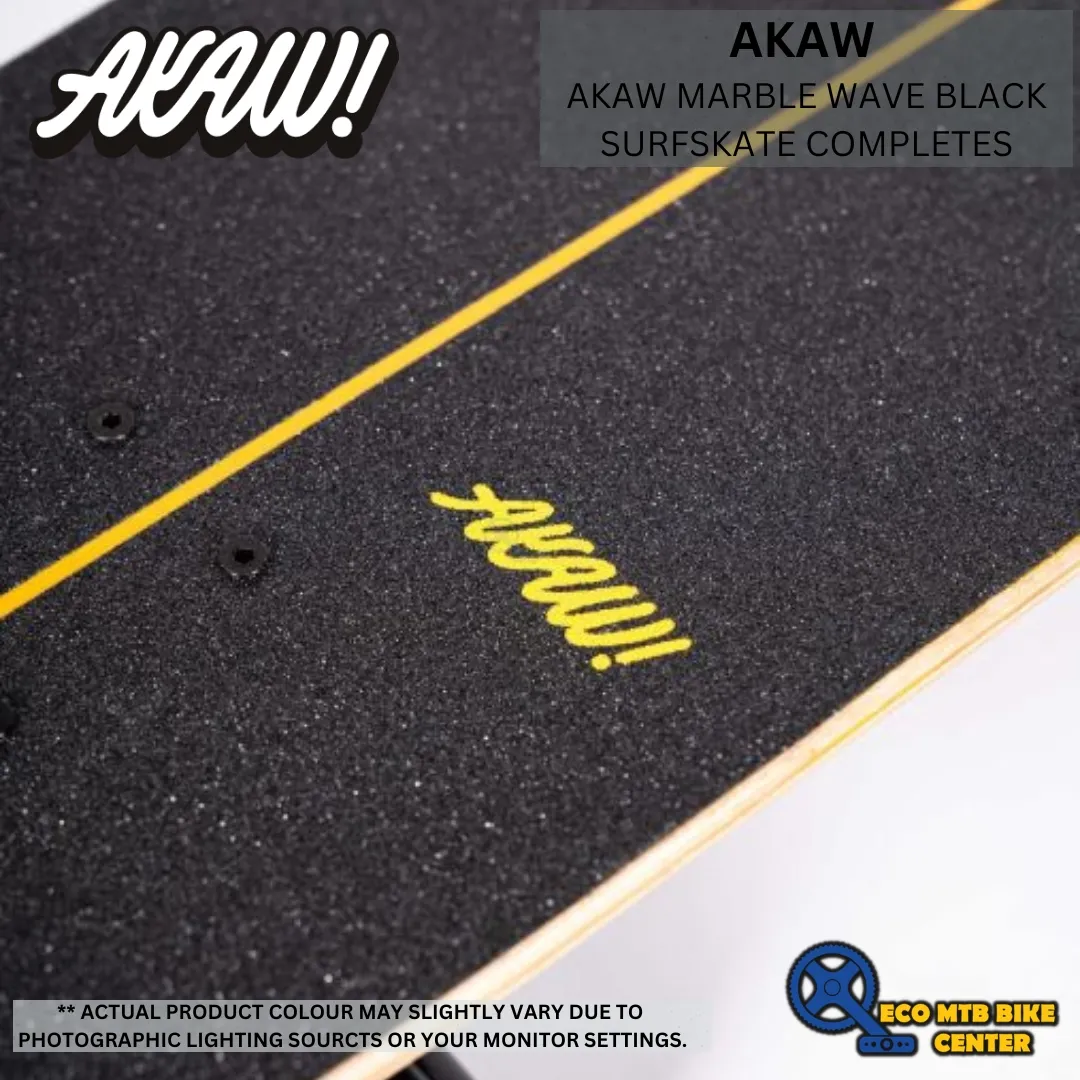 AKAW MARBLE WAVE BLACK SURFSKATE COMPLETES