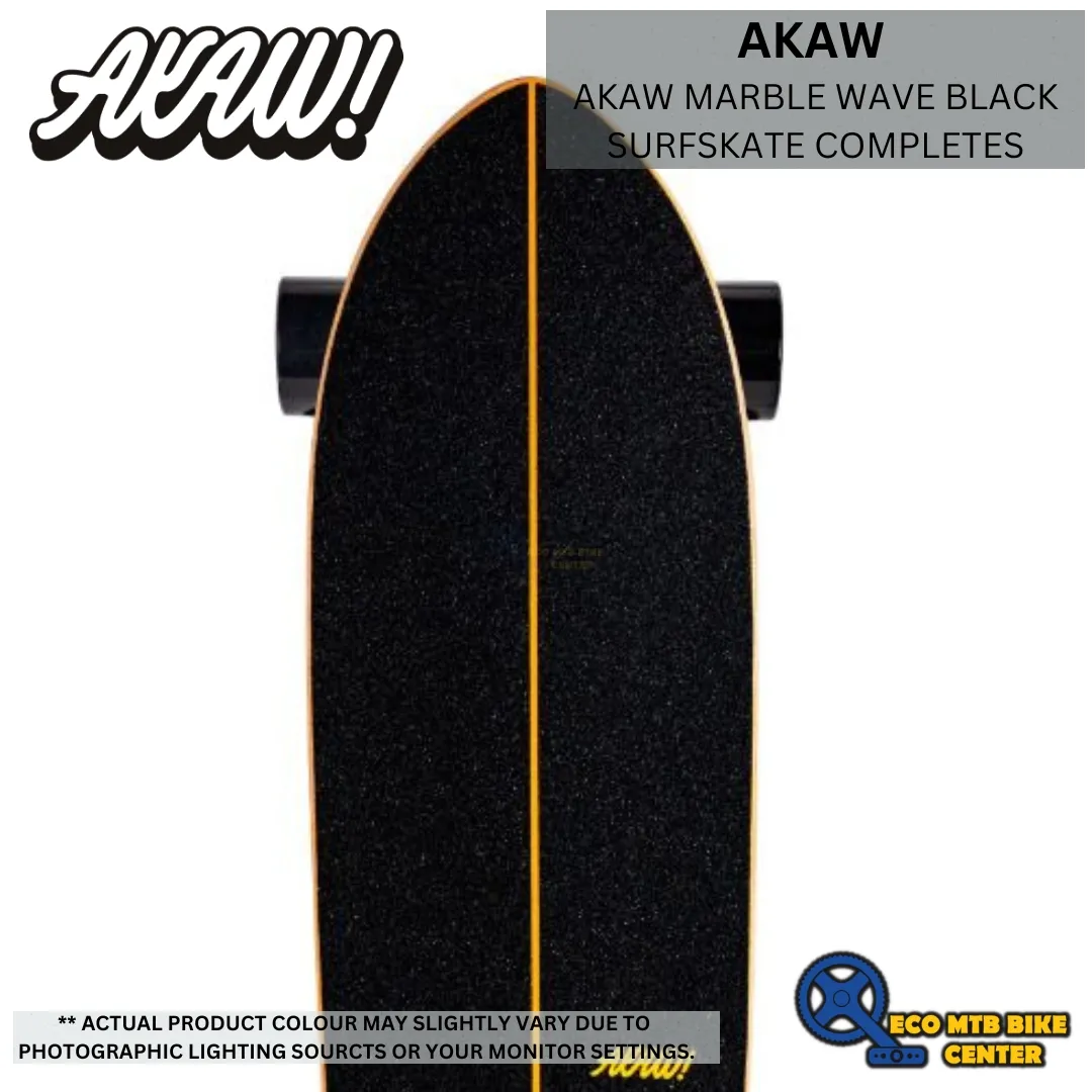 AKAW MARBLE WAVE BLACK SURFSKATE COMPLETES
