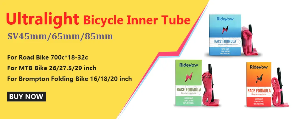 Ridenow Ultralight 19g TPU Tube 700x18-28c 45/65/85mm 700c Super Light Innertube for disc brake bike