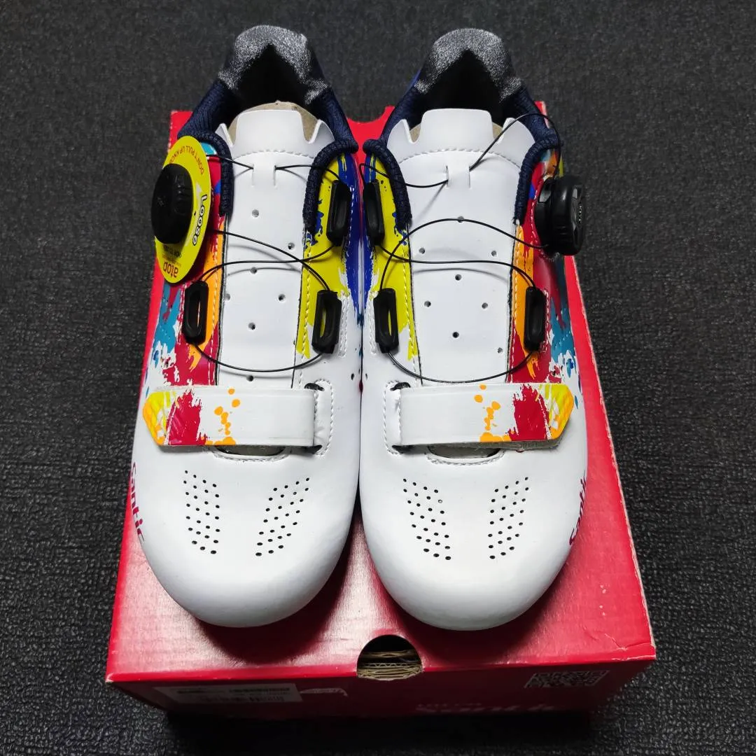 Santic Picasso White Men / Women Road Cycling Shoes Size 39