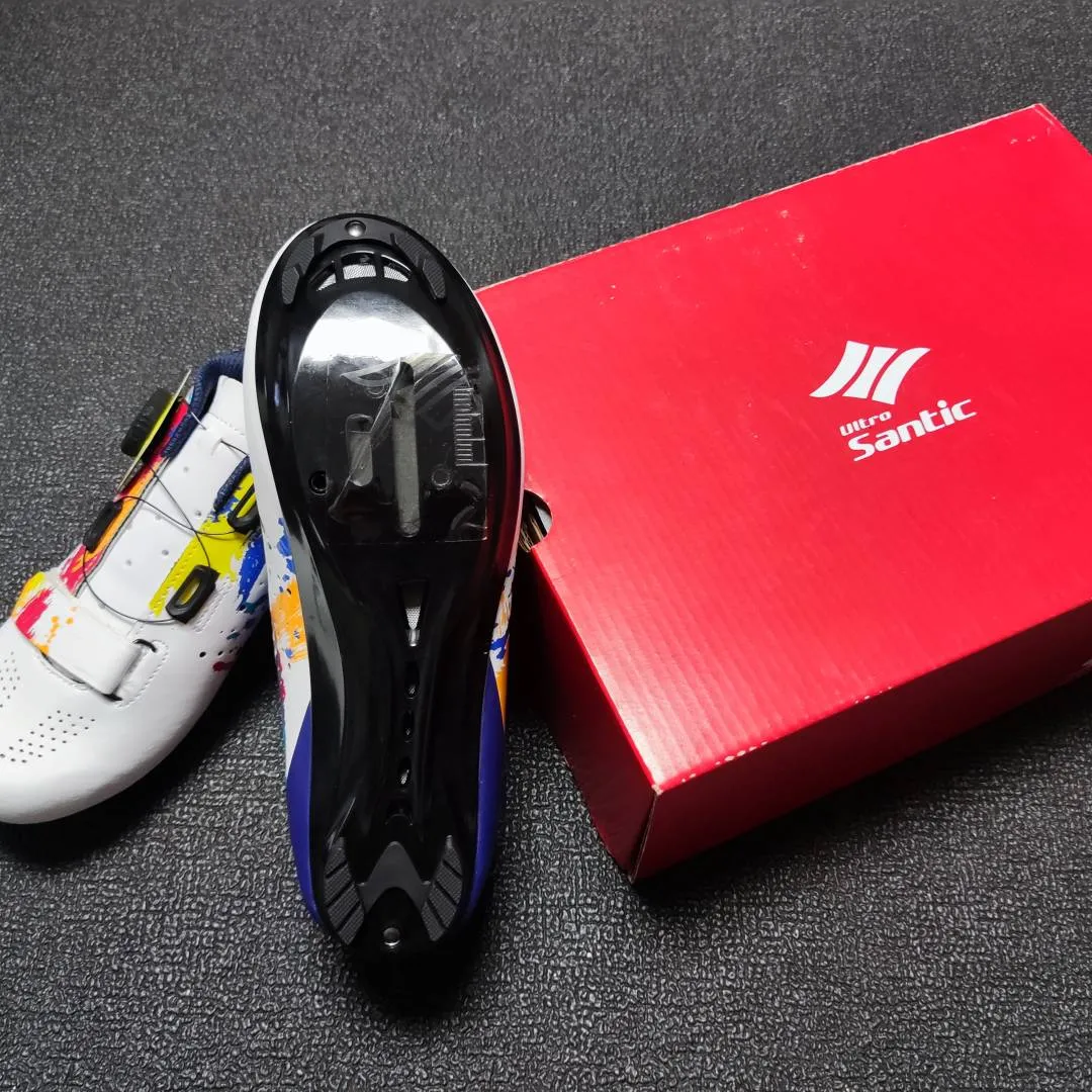 Santic Picasso White Men / Women Road Cycling Shoes Size 39