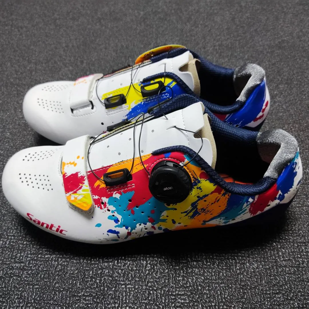 Santic Picasso White Men / Women Road Cycling Shoes Size 39