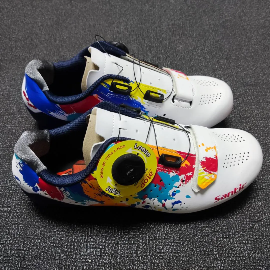 Santic Picasso White Men / Women Road Cycling Shoes Size 39
