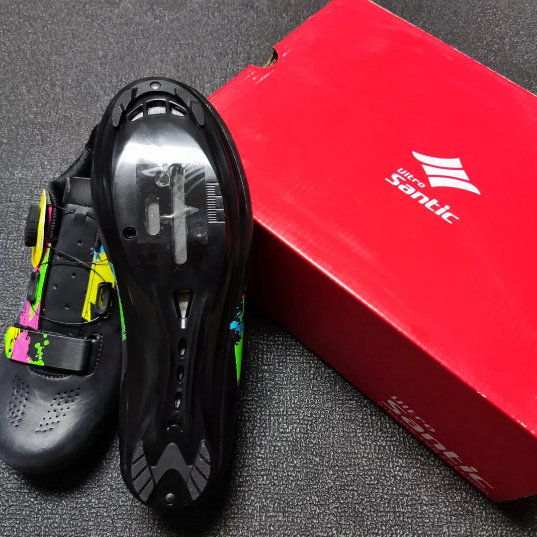 Santic Picasso Black Men / Women Road Cycling Shoes Size 40/41/42