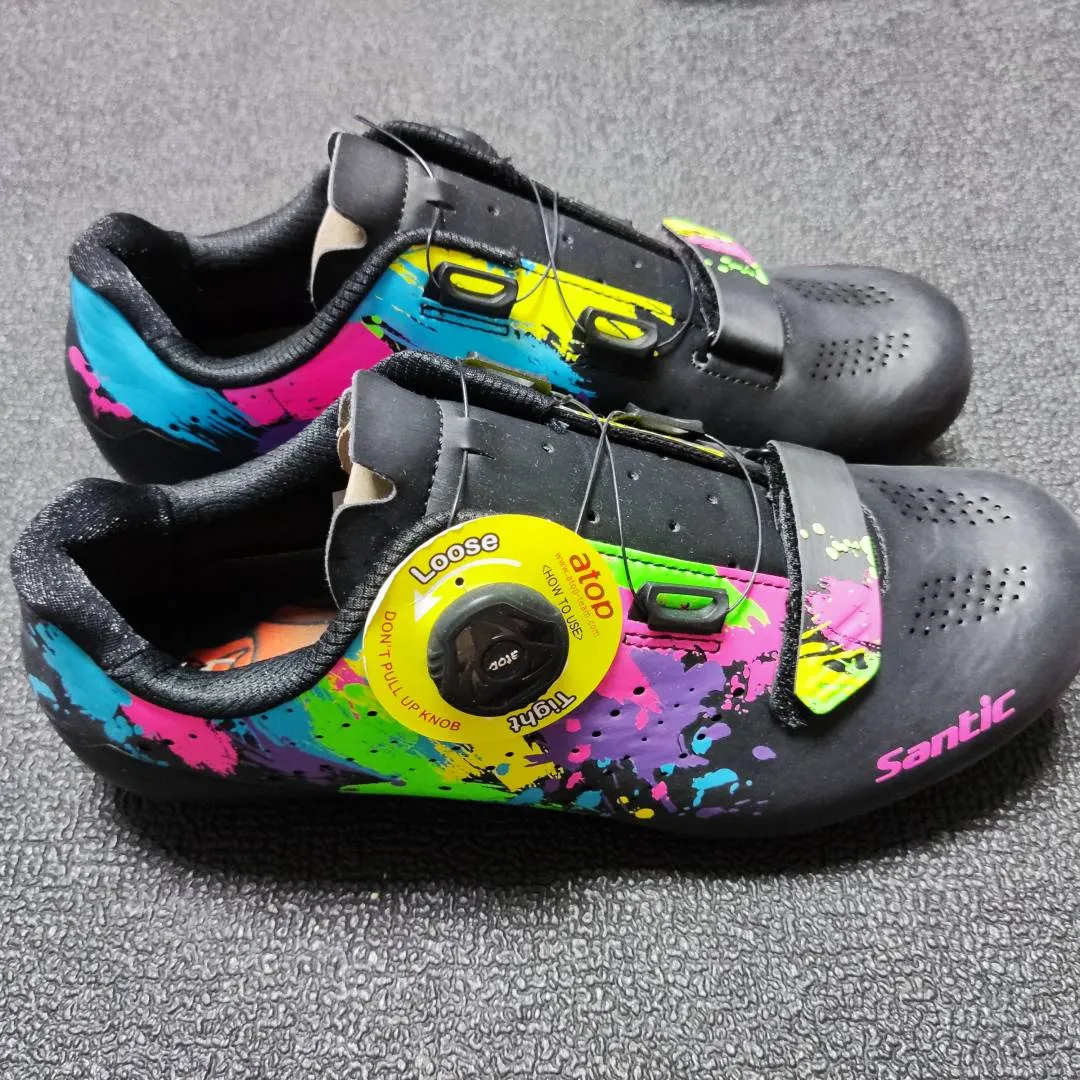 Santic Picasso Black Men / Women Road Cycling Shoes Size 40/41/42