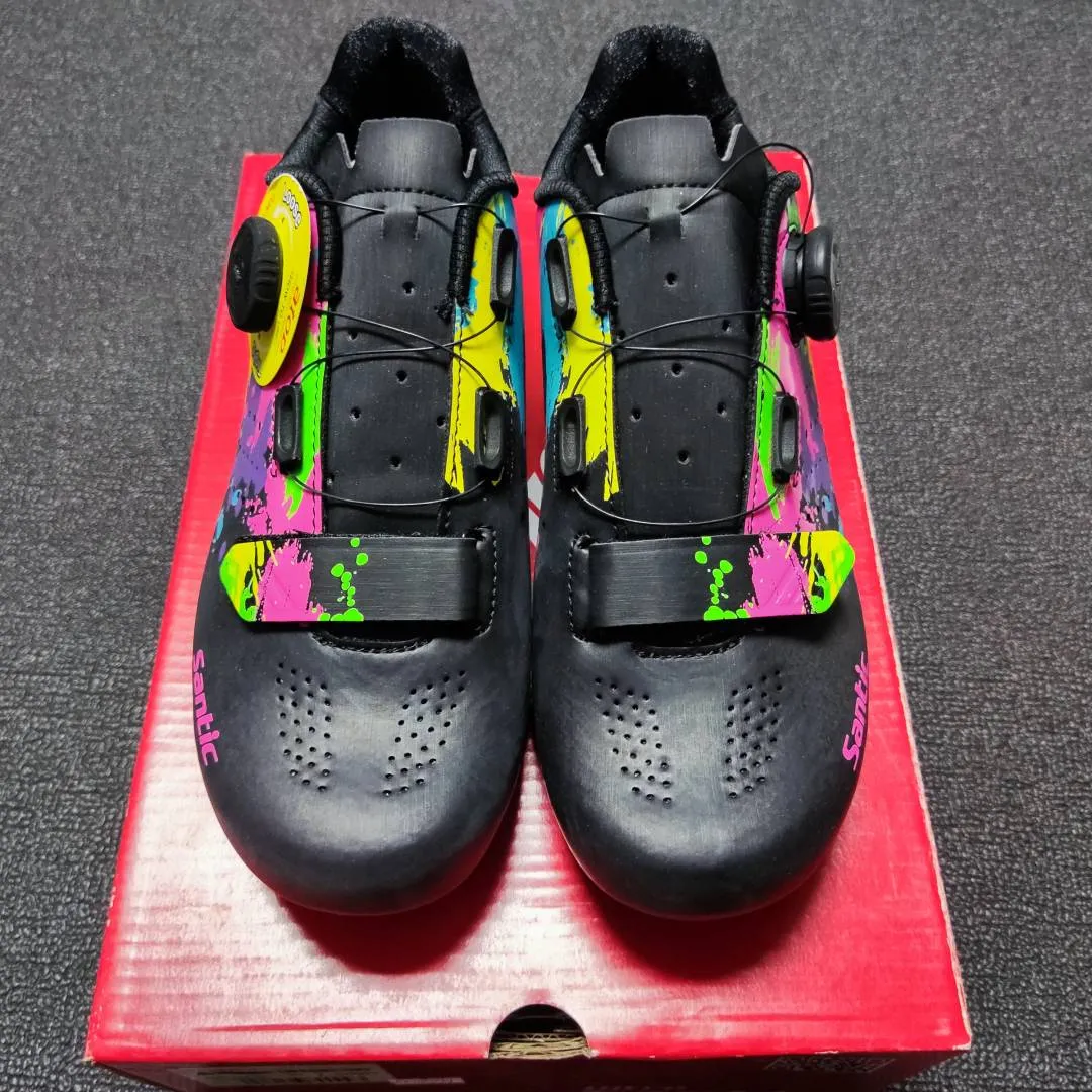 Santic Picasso Black Men / Women Road Cycling Shoes Size 40/41/42